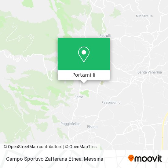 Mappa Campo Sportivo Zafferana Etnea