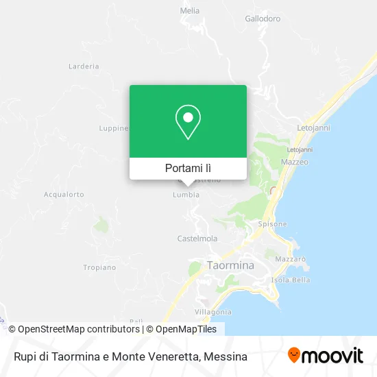 Mappa Rupi di Taormina e Monte Veneretta