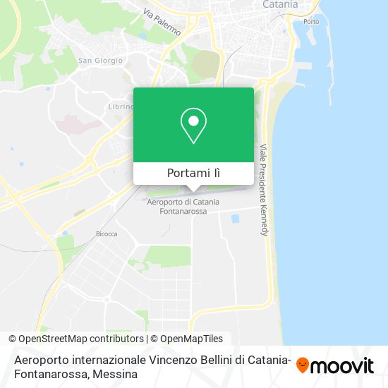 Mappa Aeroporto internazionale Vincenzo Bellini di Catania-Fontanarossa