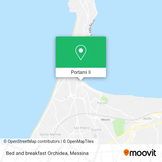 Mappa Bed and breakfast Orchidea