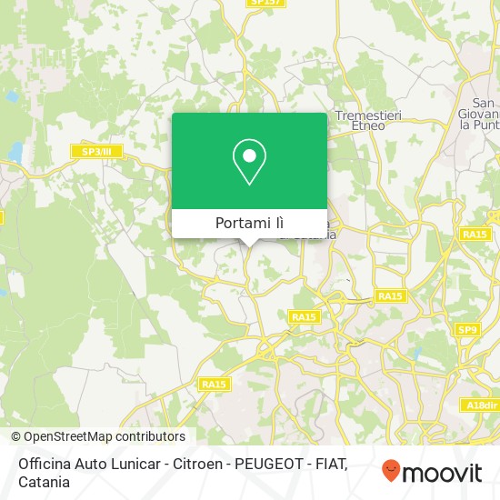 Mappa Officina Auto Lunicar - Citroen - PEUGEOT - FIAT