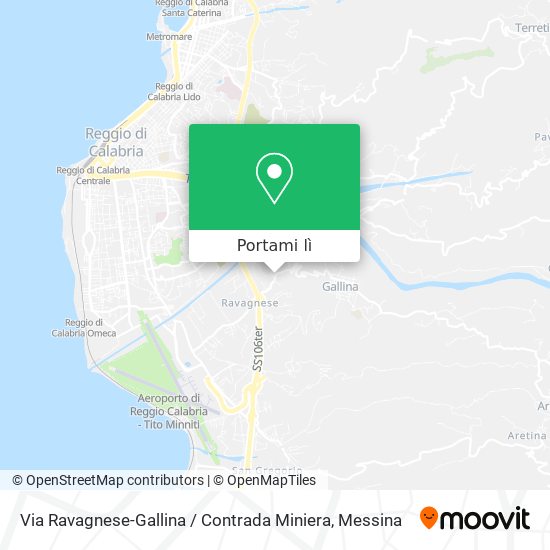 Mappa Via Ravagnese-Gallina / Contrada Miniera
