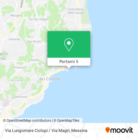 Mappa Via Lungomare Ciclopi / Via Magrì