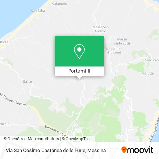 Mappa Via San Cosimo Castanea delle Furie