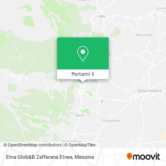 Mappa Etna Glob&B Zafferana Etnea