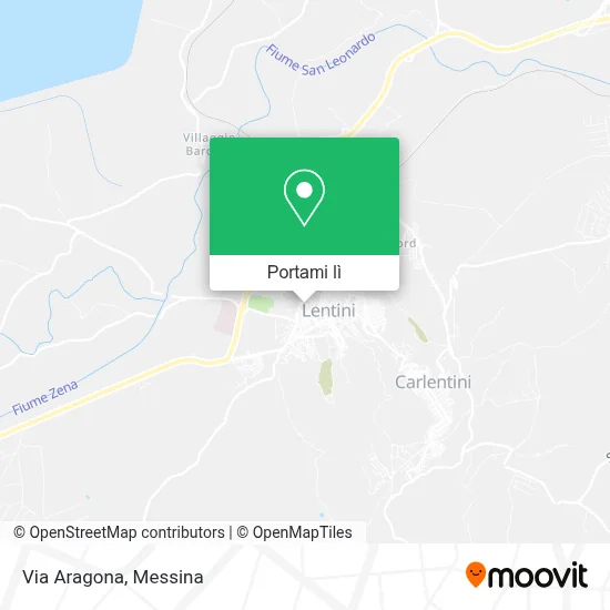 Mappa Via Aragona