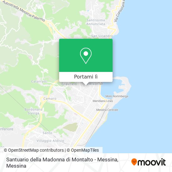 Mappa Santuario della Madonna di Montalto - Messina