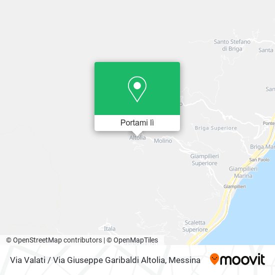 Mappa Via Valati / Via Giuseppe Garibaldi Altolia