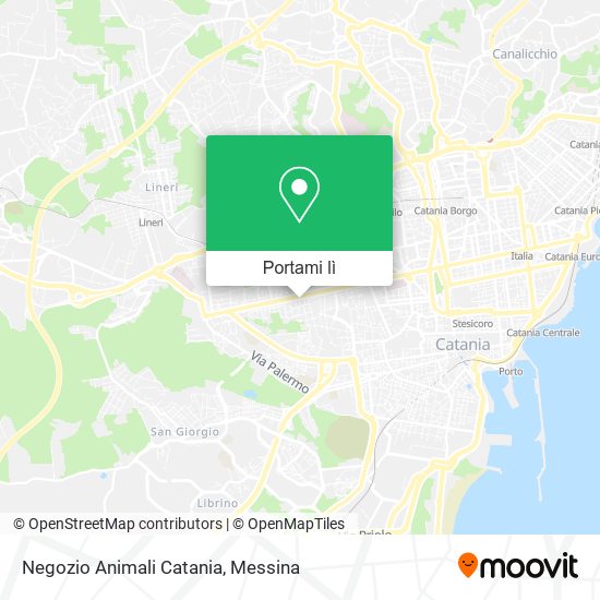 Mappa Negozio Animali Catania