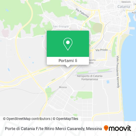 Mappa Porte di Catania F / te Ritiro Merci Casaredy
