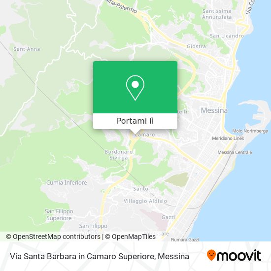 Mappa Via Santa Barbara in Camaro Superiore