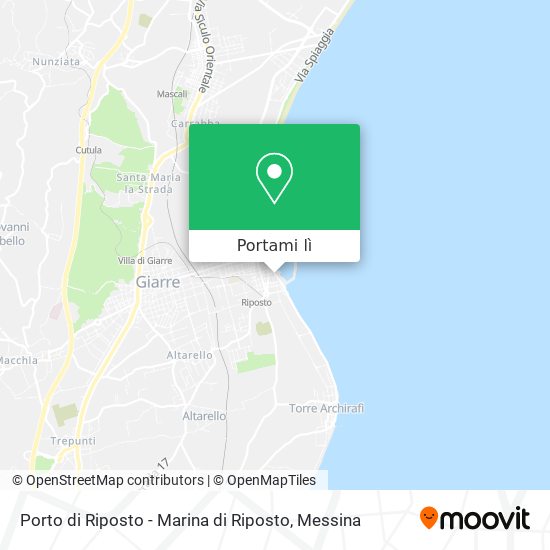 Mappa Porto di Riposto - Marina di Riposto