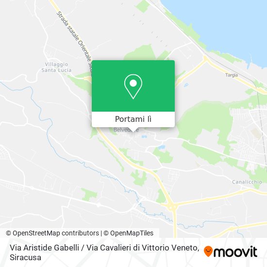 Mappa Via Aristide Gabelli / Via Cavalieri di Vittorio Veneto