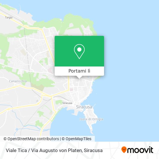 Mappa Viale Tica / Via Augusto von Platen