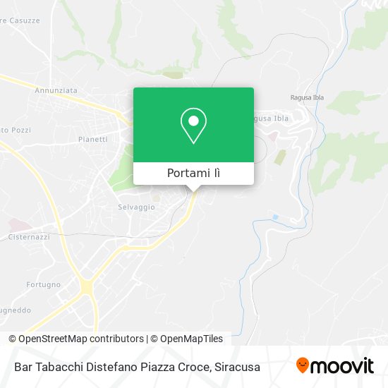 Mappa Bar Tabacchi Distefano Piazza Croce