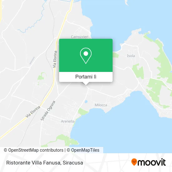 Mappa Ristorante Villa Fanusa