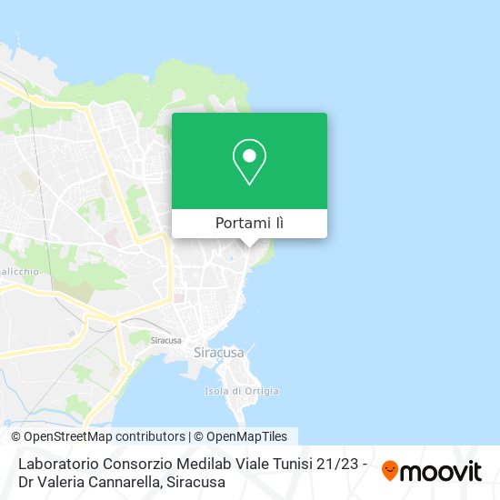 Mappa Laboratorio Consorzio Medilab Viale Tunisi 21 / 23 - Dr Valeria Cannarella