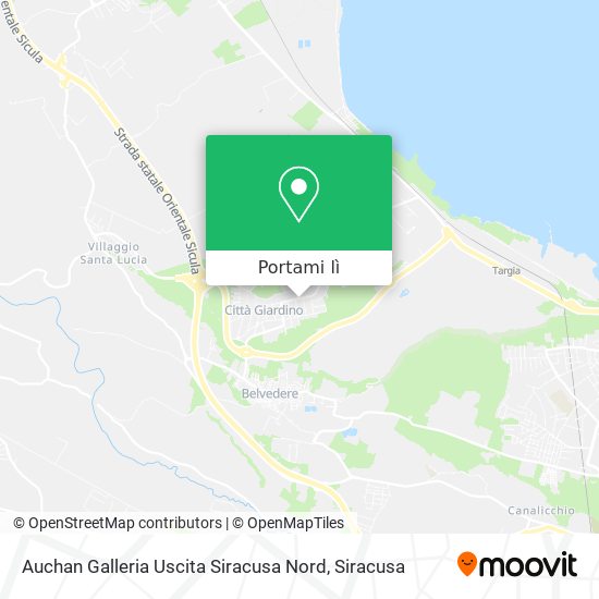 Mappa Auchan Galleria Uscita Siracusa Nord