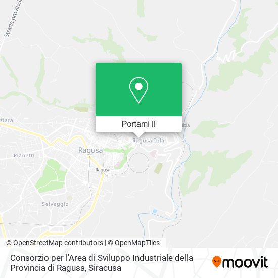 Mappa Consorzio per l'Area di Sviluppo Industriale della Provincia di Ragusa