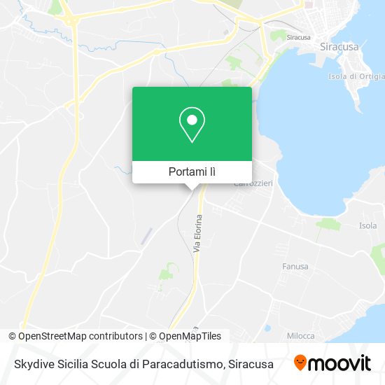 Mappa Skydive Sicilia Scuola di Paracadutismo