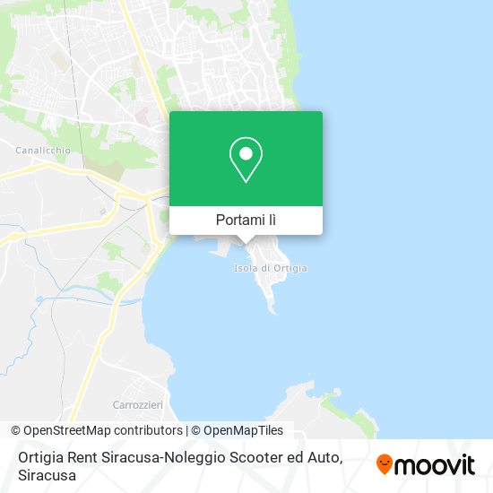 Mappa Ortigia Rent Siracusa-Noleggio Scooter ed Auto