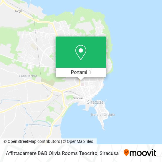 Mappa Affittacamere B&B Olivia Rooms Teocrito