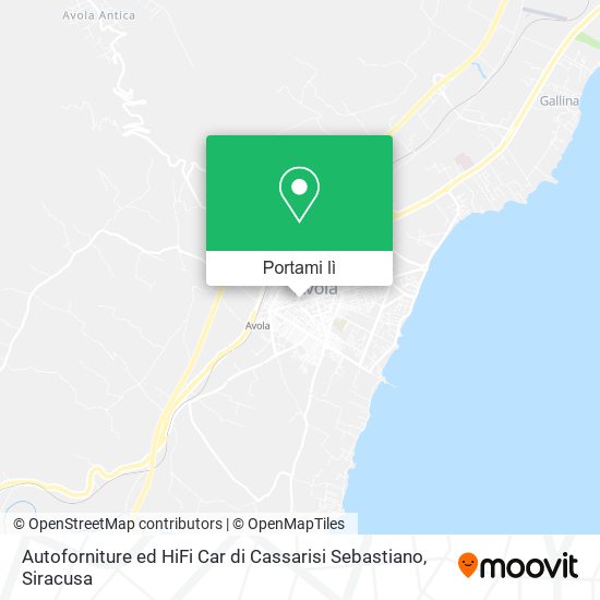 Mappa Autoforniture ed HiFi Car di Cassarisi Sebastiano