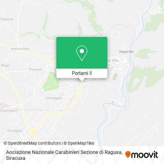 Mappa Aociazione Nazionale Carabinieri Sezione di Ragusa