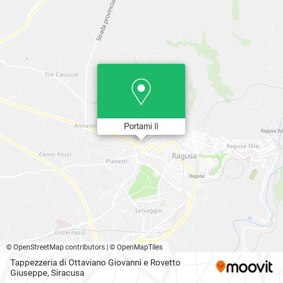 Mappa Tappezzeria di Ottaviano Giovanni e Rovetto Giuseppe