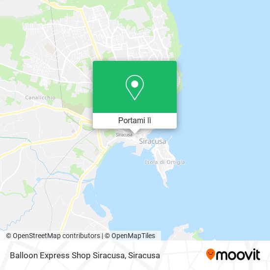 Mappa Balloon Express Shop Siracusa