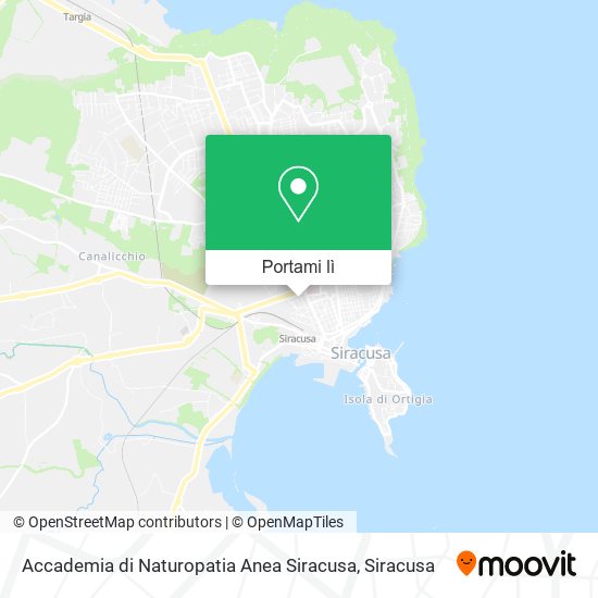 Mappa Accademia di Naturopatia Anea Siracusa