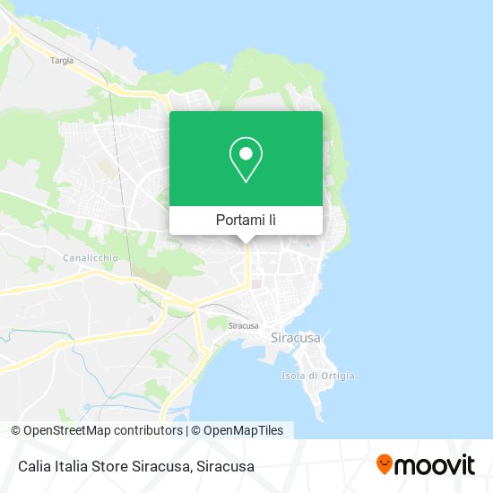 Mappa Calia Italia Store Siracusa