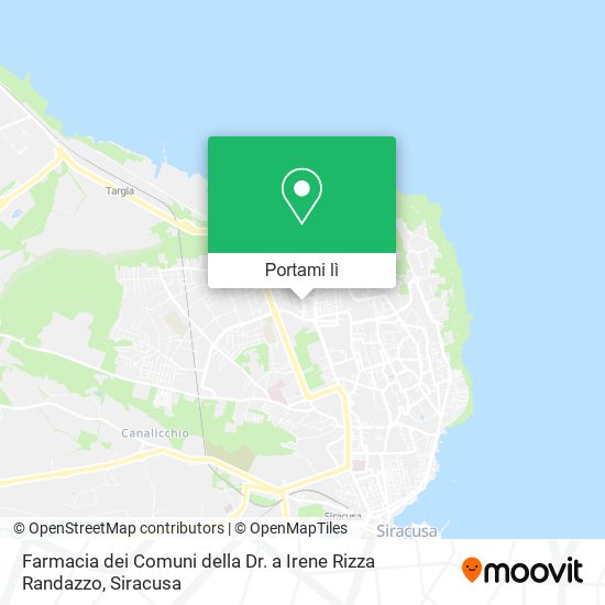 Mappa Farmacia dei Comuni della Dr. a Irene Rizza Randazzo