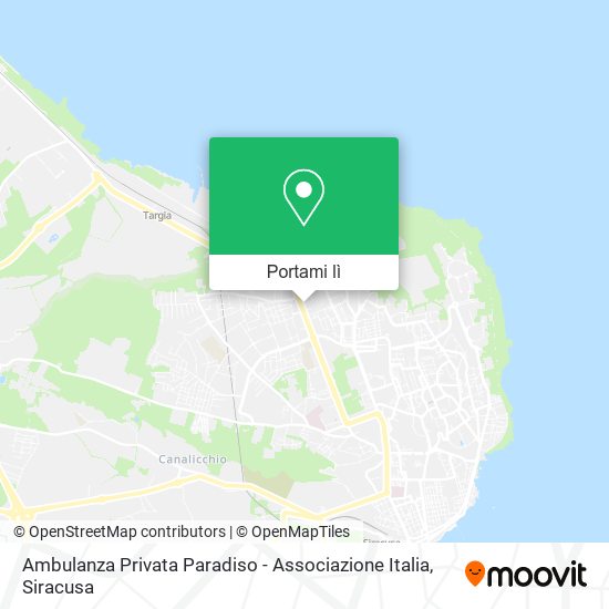 Mappa Ambulanza Privata Paradiso - Associazione Italia