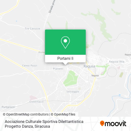 Mappa Aociazione Culturale Sportiva Dilettantistica Progetto Danza