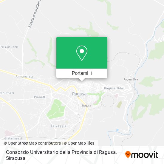 Mappa Consorzio Universitario della Provincia di Ragusa