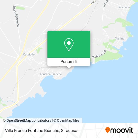 Mappa Villa Franca Fontane Bianche