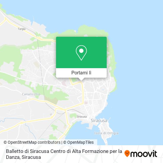 Mappa Balletto di Siracusa Centro di Alta Formazione per la Danza