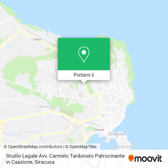 Mappa Studio Legale Avv. Carmelo Tardonato Patrocinante in Caazione