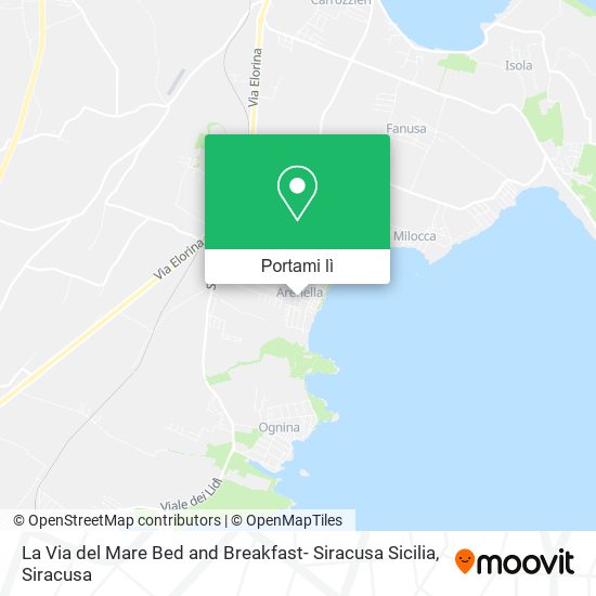 Mappa La Via del Mare Bed and Breakfast- Siracusa Sicilia