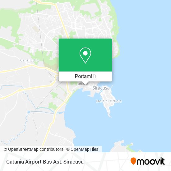 Mappa Catania Airport Bus Ast