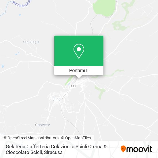 Mappa Gelateria Caffetteria Colazioni a Scicli Crema & Cioccolato Scicli