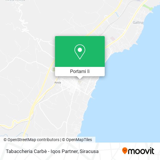 Mappa Tabaccheria Carbè - Iqos Partner