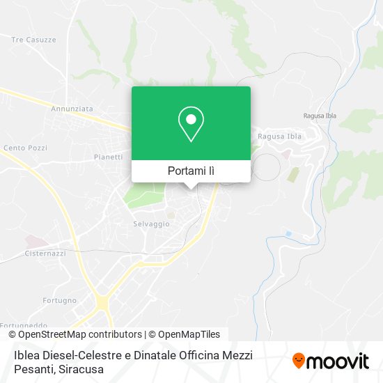 Mappa Iblea Diesel-Celestre e Dinatale Officina Mezzi Pesanti