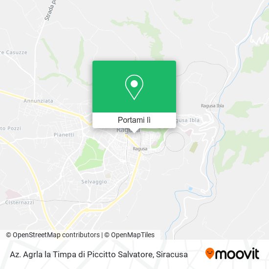 Mappa Az. Agrla la Timpa di Piccitto Salvatore