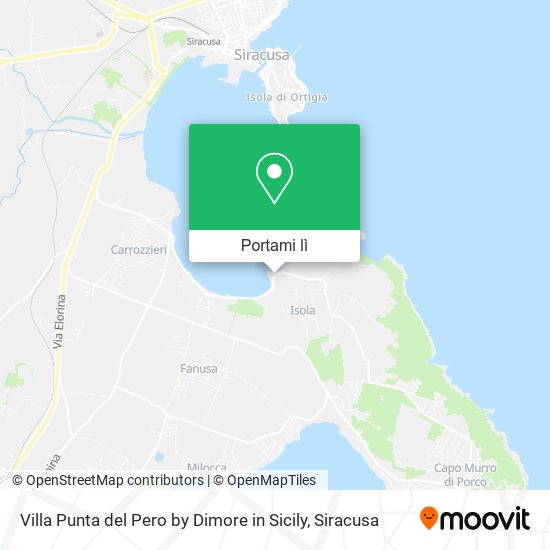 Mappa Villa Punta del Pero by Dimore in Sicily