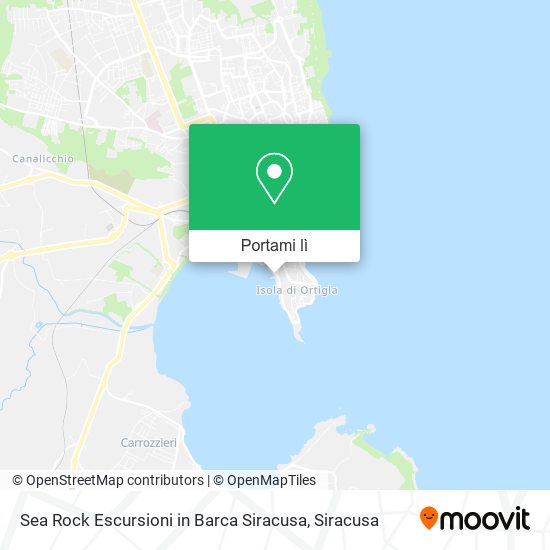 Mappa Sea Rock Escursioni in Barca Siracusa