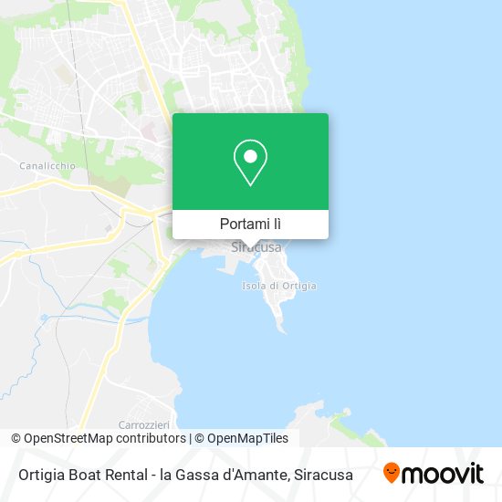 Mappa Ortigia Boat Rental - la Gassa d'Amante