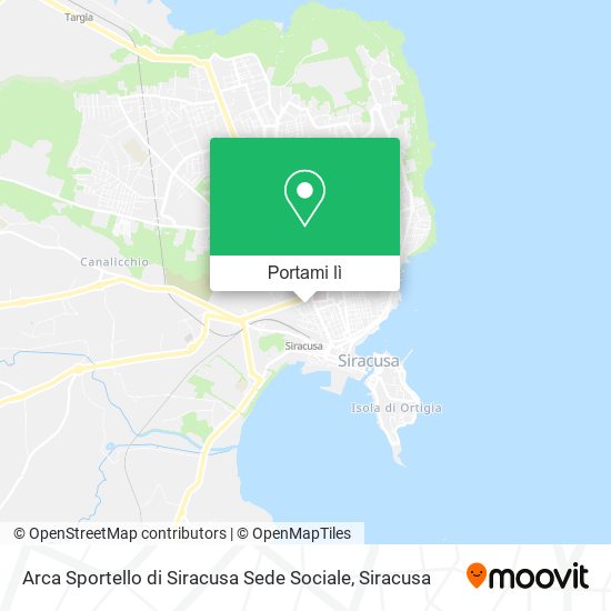 Mappa Arca Sportello di Siracusa Sede Sociale