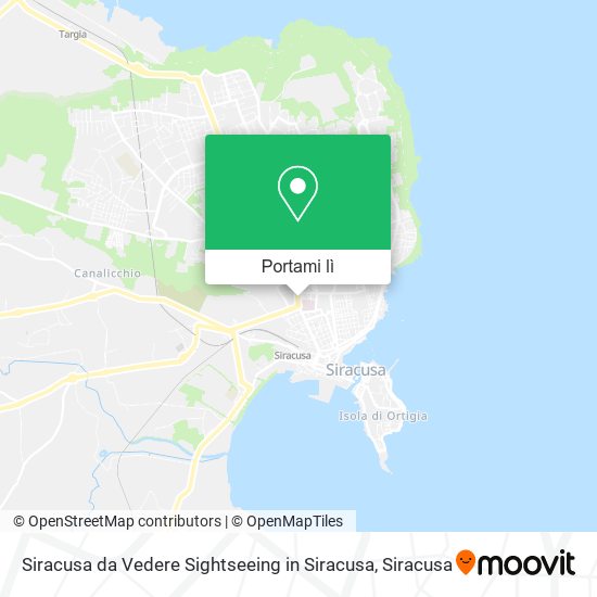 Mappa Siracusa da Vedere Sightseeing in Siracusa